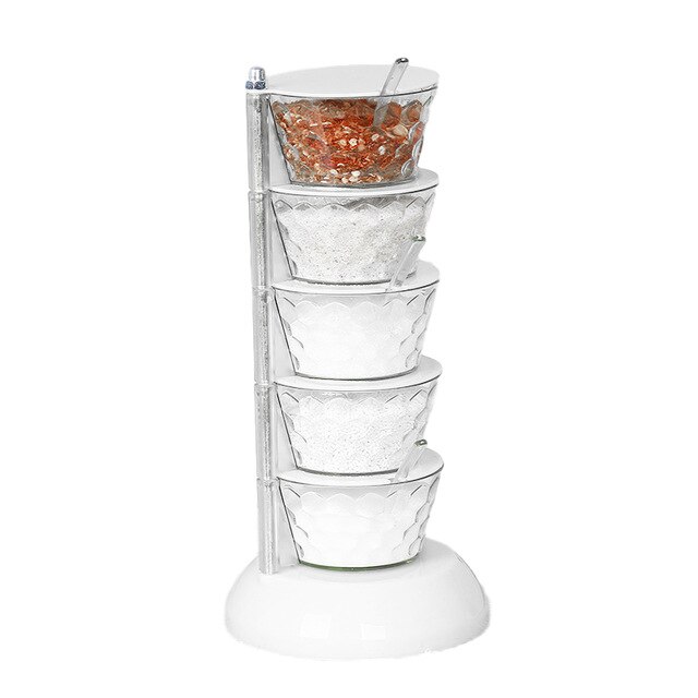 Rotatable Multi-layer Vertical Seasoning Box Jars Home Kitchen Tool Accessory Muti-layer Rotatable Space-saving