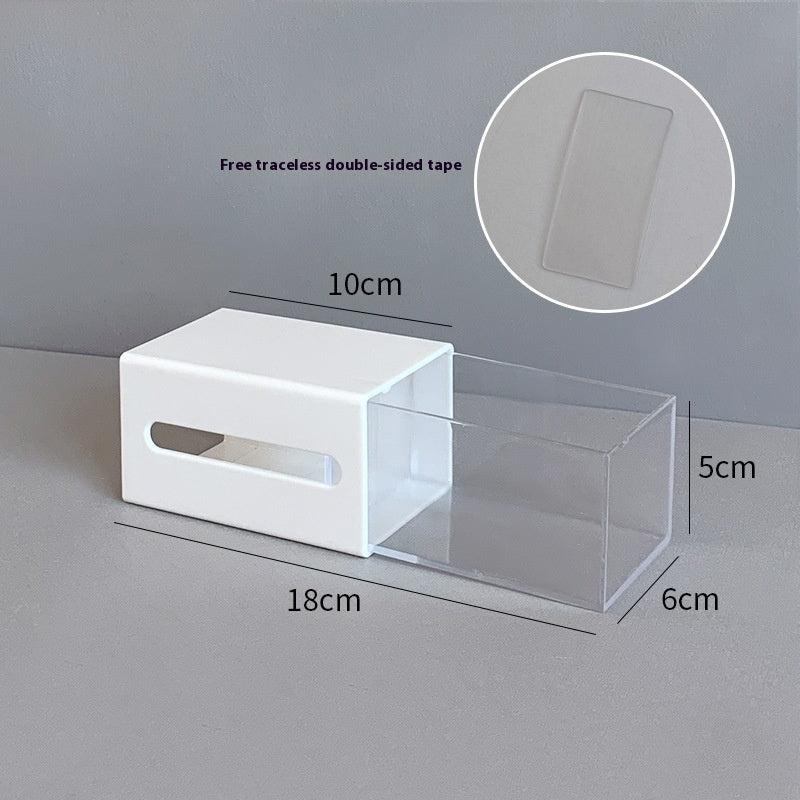 Wall-mounted Drawer Bathroom Cotton Puff Cotton Swab Storage Box